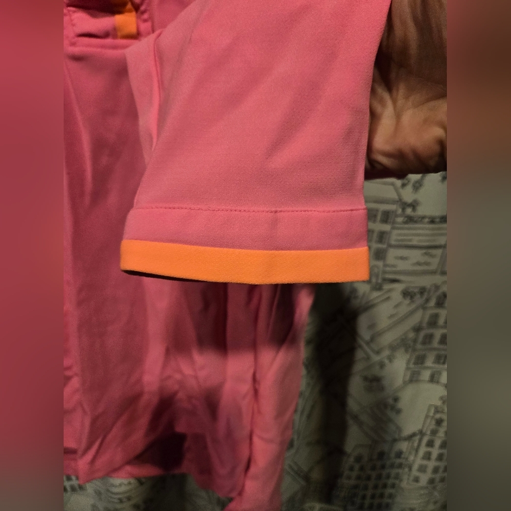 EUC Women's Crown & Ivy Pink And Orange Long Sleeve Blouse Size XL - Picture 4 of 10
